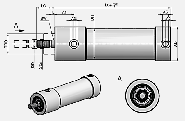 Titel: Pneumatik Teleskopzylinder T2 A2 - Beschreibung: BOHN Pneumatik - Hersteller von Pneumatik Sonderzylinder und Pneumatik Teleskopzylinder, sowie pneumatischen Sonderlösungen und Baugruppen